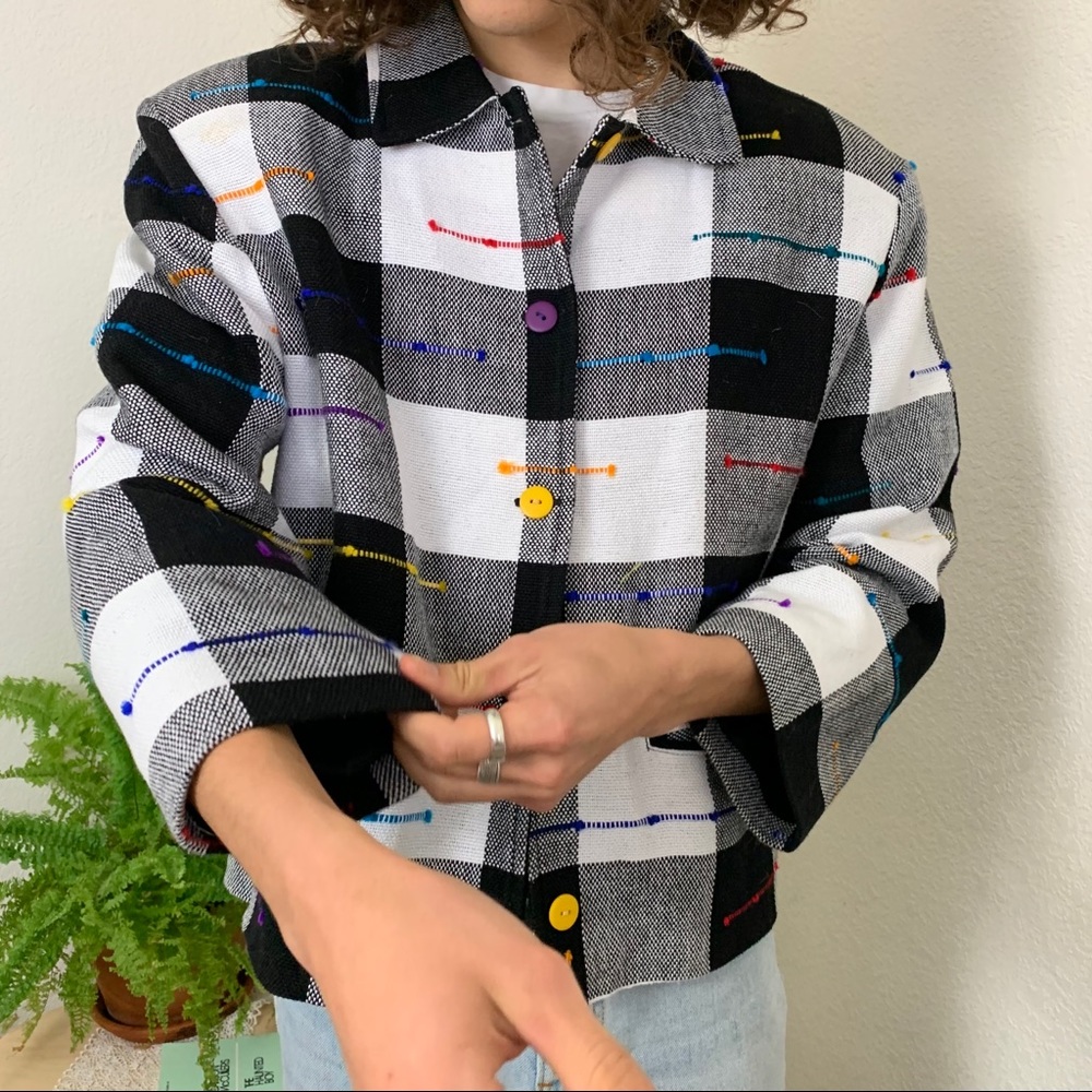 80s Vintage Gingham Jacket